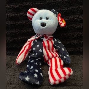 Spangle Blue Head Beanie Baby